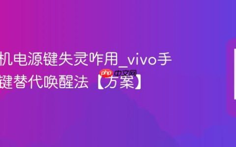 vivo手机电源键失灵咋用?vivo手机电源键替代唤醒法【方案】