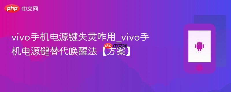 vivo手机电源键失灵咋用_vivo手机电源键替代唤醒法【方案】