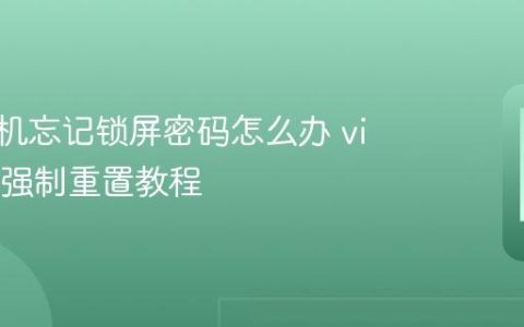 vivo手机忘记锁屏密码怎么办 vivo手机强制重置教程