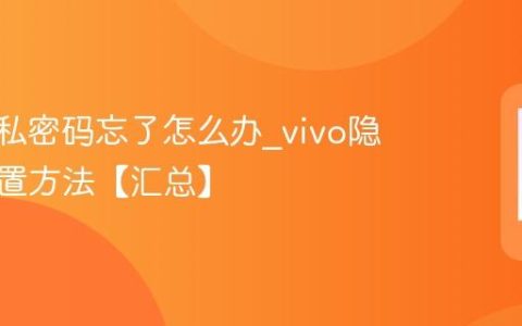vivo隐私密码忘了怎么办?vivo隐私锁重置方法【汇总】