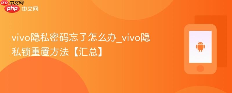 vivo隐私密码忘了怎么办_vivo隐私锁重置方法【汇总】