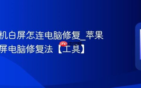 苹果手机白屏怎连电脑修复?苹果手机白屏电脑修复法【工具】