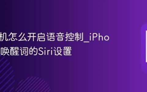 苹果手机怎么开启语音控制?iPhone无需唤醒词的Siri设置
