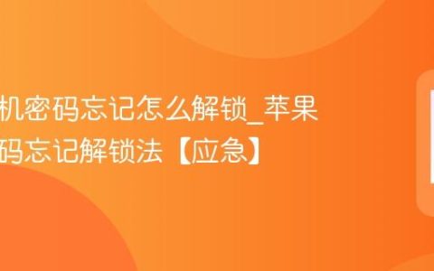 苹果手机密码忘记怎么解锁?苹果手机密码忘记解锁法【应急】