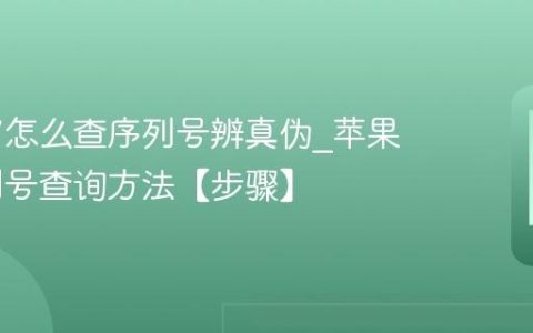 苹果17怎么查序列号辨真伪?苹果17序列号查询方法【步骤】