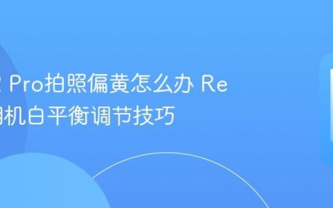 真我12 Pro拍照偏黄怎么办 Realme相机白平衡调节技巧