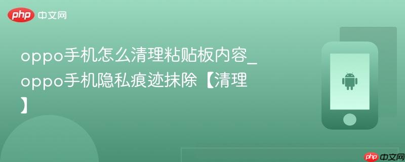 oppo手机怎么清理粘贴板内容_oppo手机隐私痕迹抹除【清理】
