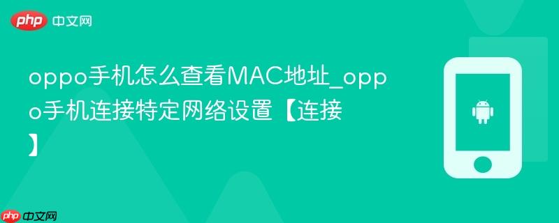 oppo手机怎么查看mac地址_oppo手机连接特定网络设置【连接】