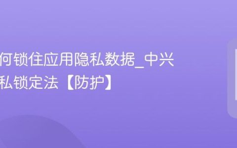 中兴如何锁住应用隐私数据?中兴应用隐私锁定法【防护】