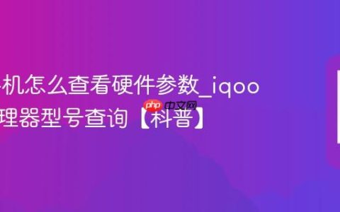 iqoo手机怎么查看硬件参数?iqoo手机处理器型号查询【科普】
