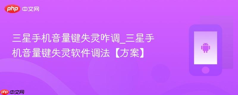 三星手机音量键失灵咋调_三星手机音量键失灵软件调法【方案】