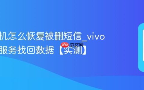 vivo手机怎么恢复被删短信?vivo手机云服务找回数据【实测】