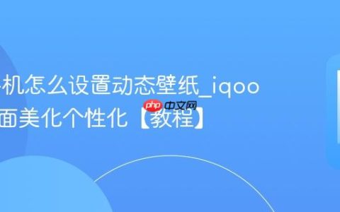 iqoo手机怎么设置动态壁纸?iqoo手机桌面美化个性化【教程】