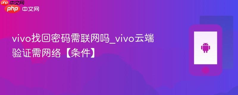 vivo找回密码需联网吗_vivo云端验证需网络【条件】