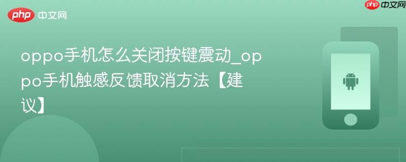 oppo手机怎么关闭按键震动_oppo手机触感反馈取消方法【建议】