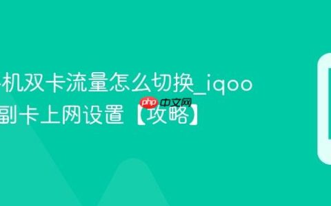 iqoo手机双卡流量怎么切换?iqoo手机主副卡上网设置【攻略】