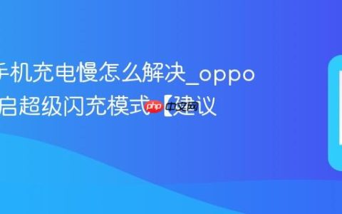 oppo手机充电慢怎么解决?oppo手机开启超级闪充模式【建议】