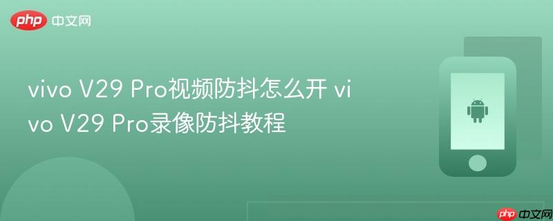 vivo v29 pro视频防抖怎么开 vivo v29 pro录像防抖教程