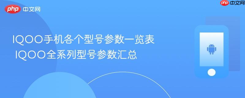 iqoo手机各个型号参数一览表 iqoo全系列型号参数汇总