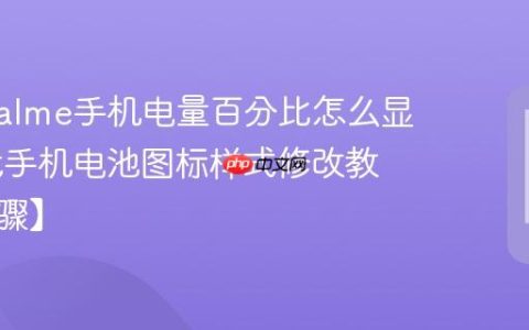 真我realme手机电量百分比怎么显示​ 真我手机电池图标样式修改教程【步骤】