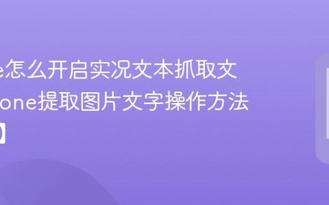 iPhone怎么开启实况文本抓取文字?iPhone提取图片文字操作方法【识别】