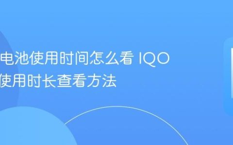 IQOO电池使用时间怎么看 IQOO电池使用时长查看方法