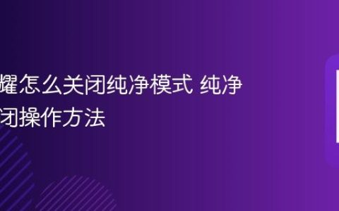 华为荣耀怎么关闭纯净模式 纯净模式关闭操作方法