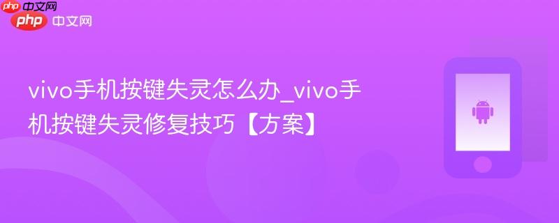 vivo手机按键失灵怎么办_vivo手机按键失灵修复技巧【方案】
