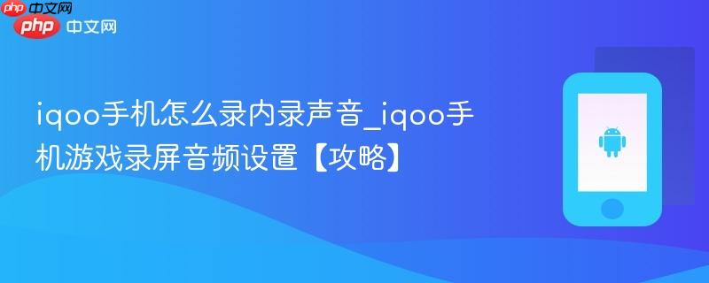 iqoo手机怎么录内录声音_iqoo手机游戏录屏音频设置【攻略】