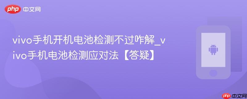 vivo手机开机电池检测不过咋解_vivo手机电池检测应对法【答疑】