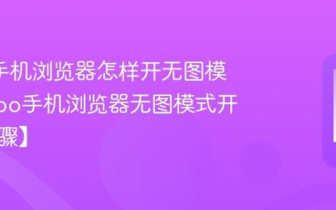 oppo手机浏览器怎样开无图模式?oppo手机浏览器无图模式开启【步骤】