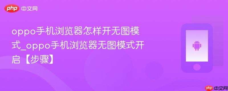 oppo手机浏览器怎样开无图模式_oppo手机浏览器无图模式开启【步骤】