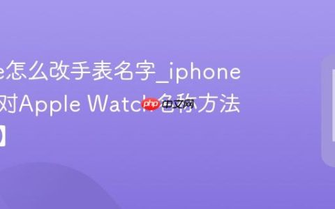 iphone怎么改手表名字?iphone修改配对Apple Watch名称方法【教程】