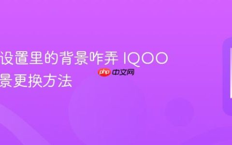 IQOO设置里的背景咋弄 IQOO界面背景更换方法