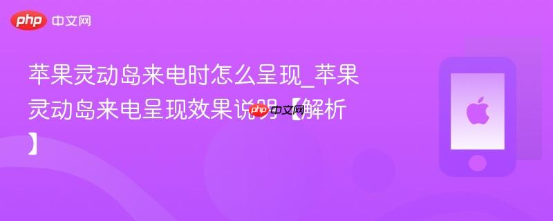 苹果灵动岛来电时怎么呈现_苹果灵动岛来电呈现效果说明【解析】