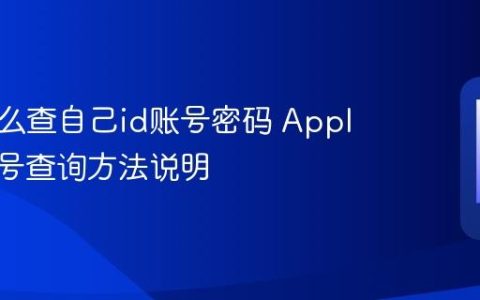 苹果怎么查自己id账号密码 Apple ID账号查询方法说明