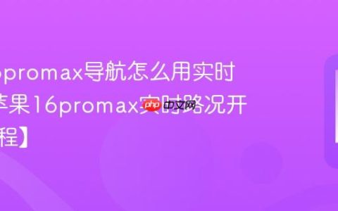 苹果16promax导航怎么用实时路况?苹果16promax实时路况开启【教程】