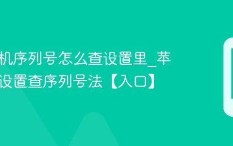 苹果手机序列号怎么查设置里?苹果手机设置查序列号法【入口】