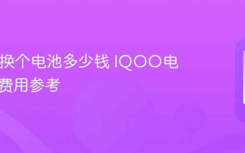 IQOO换个电池多少钱 IQOO电池更换费用参考