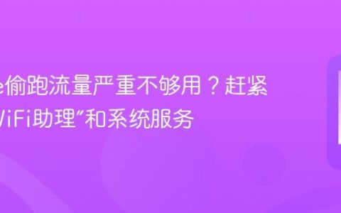 iPhone偷跑流量严重不够用？赶紧关闭“WiFi助理”和系统服务