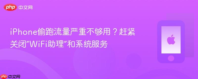 iphone偷跑流量严重不够用？赶紧关闭“wifi助理”和系统服务
