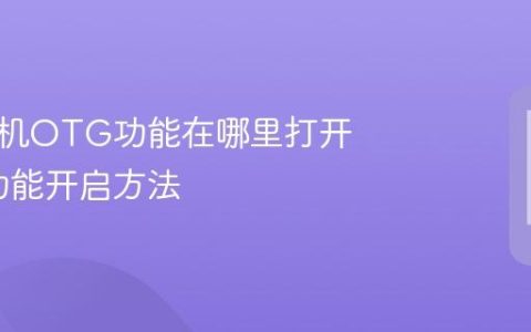 华为手机OTG功能在哪里打开 OTG功能开启方法