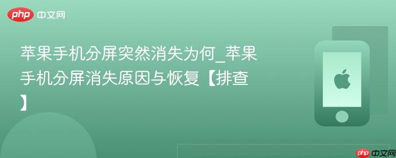 苹果手机分屏突然消失为何_苹果手机分屏消失原因与恢复【排查】