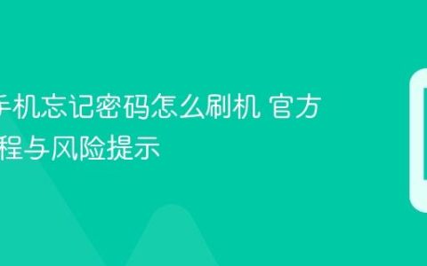oppo手机忘记密码怎么刷机 官方刷机流程与风险提示