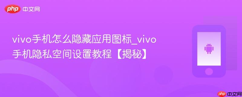 vivo手机怎么隐藏应用图标_vivo手机隐私空间设置教程【揭秘】