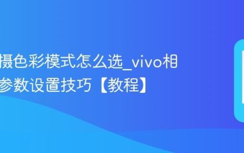 vivo拍摄色彩模式怎么选?vivo相机色彩参数设置技巧【教程】