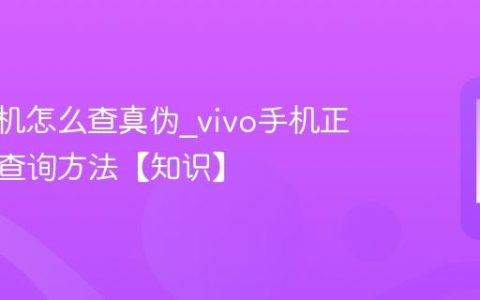 vivo手机怎么查真伪?vivo手机正品官网查询方法【知识】