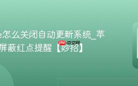 iphone怎么关闭自动更新系统?苹果手机屏蔽红点提醒【妙招】