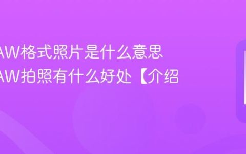 手机RAW格式照片是什么意思 开启RAW拍照有什么好处【介绍】