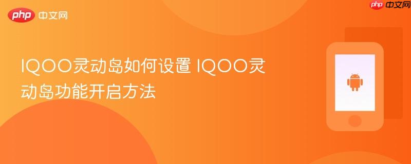 iqoo灵动岛如何设置 iqoo灵动岛功能开启方法